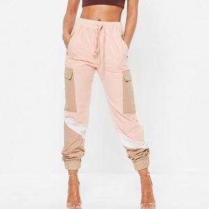 Missguided Pink Contrast Cargo Pants NEW